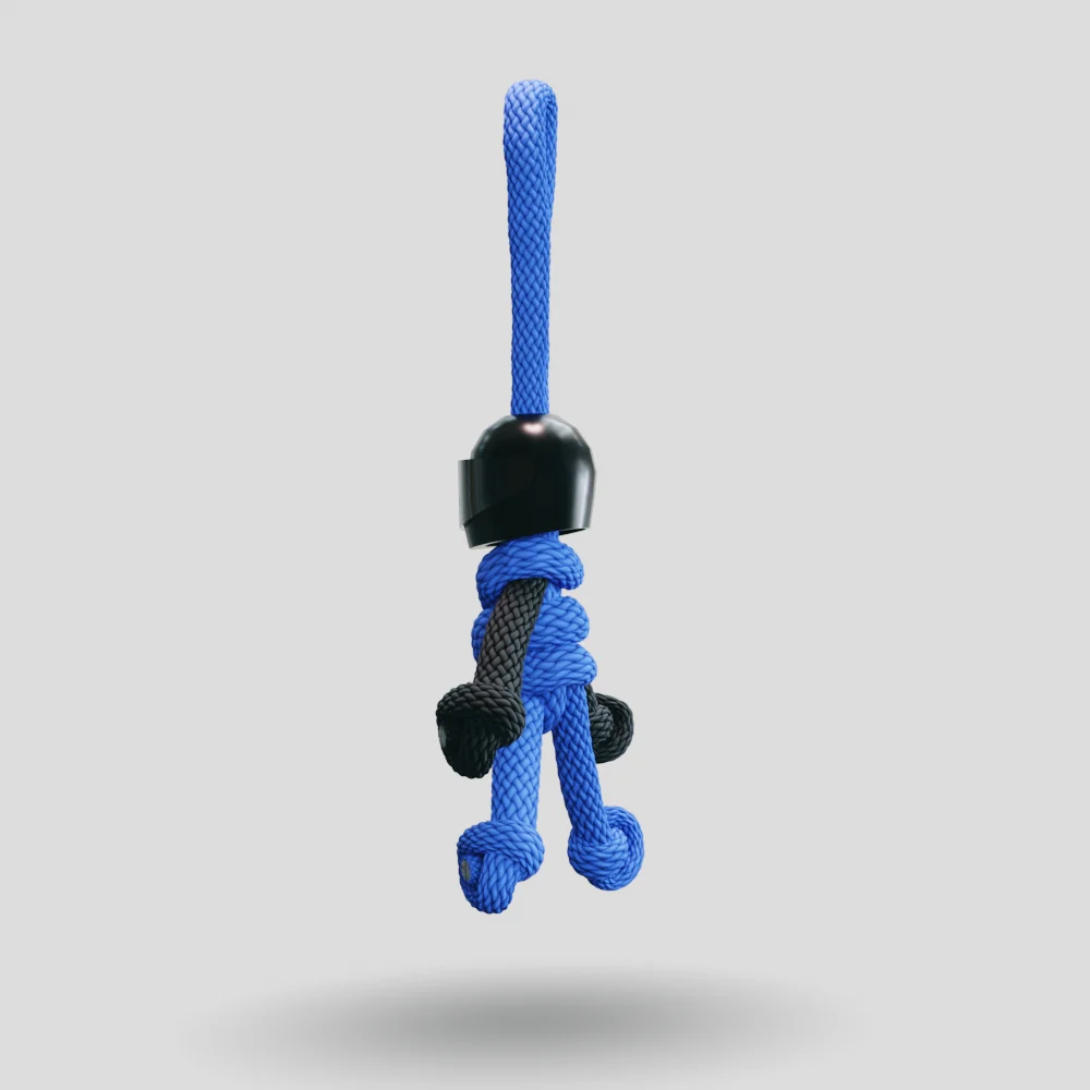 Black Blue Biker Buddy Paracord Keychain - Image 30