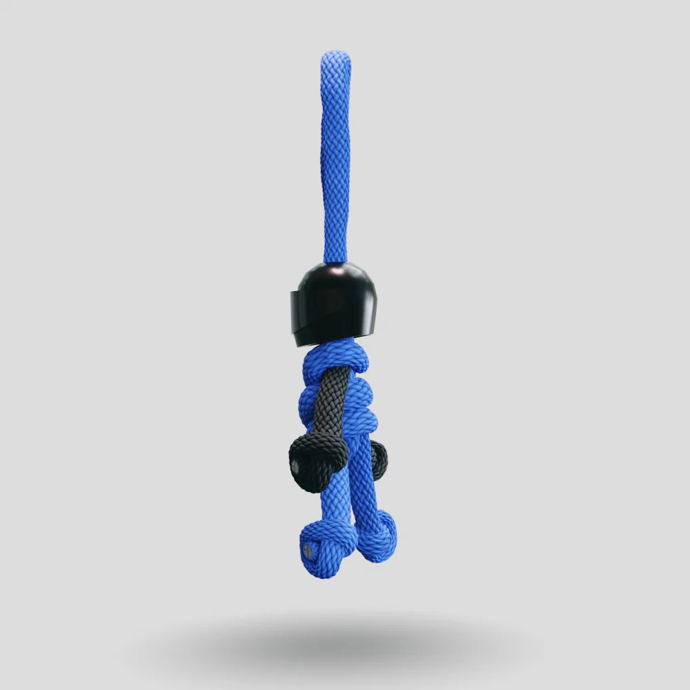 Black Blue Biker Buddy Paracord Keychain - Image 31