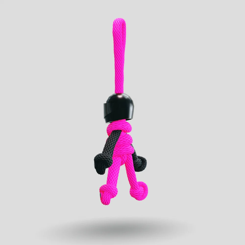 Black Hot Pink Biker Buddy Paracord Keychain - Image 29