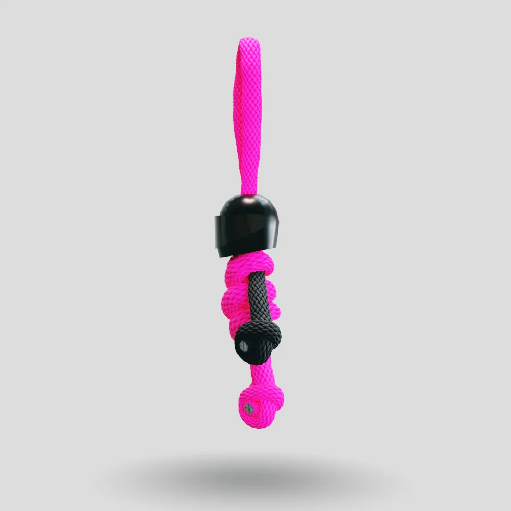 Black Hot Pink Biker Buddy Paracord Keychain - Image 33