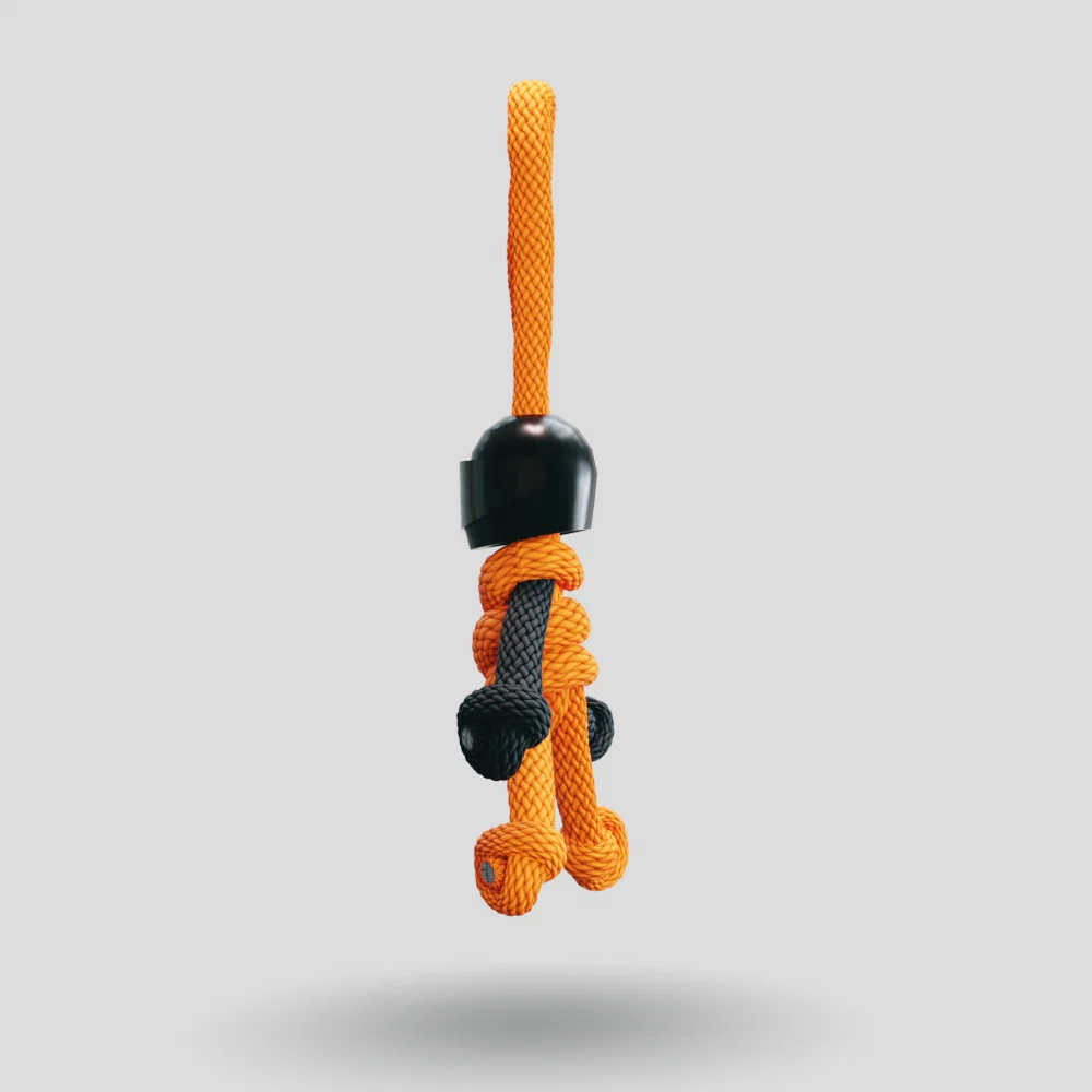 Black Orange Biker Buddy Paracord Keychain - Image 31