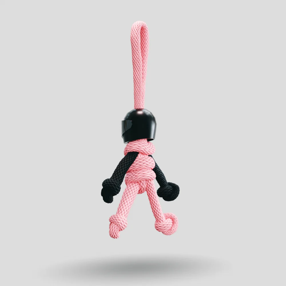 Black Pink Biker Buddy Paracord Keychain - Image 27