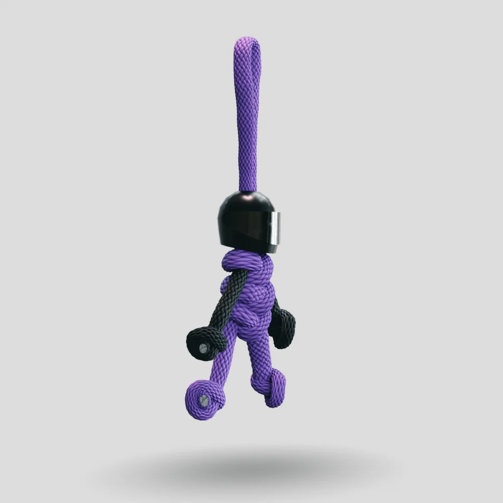 Black Purple Biker Keychain - Image 10