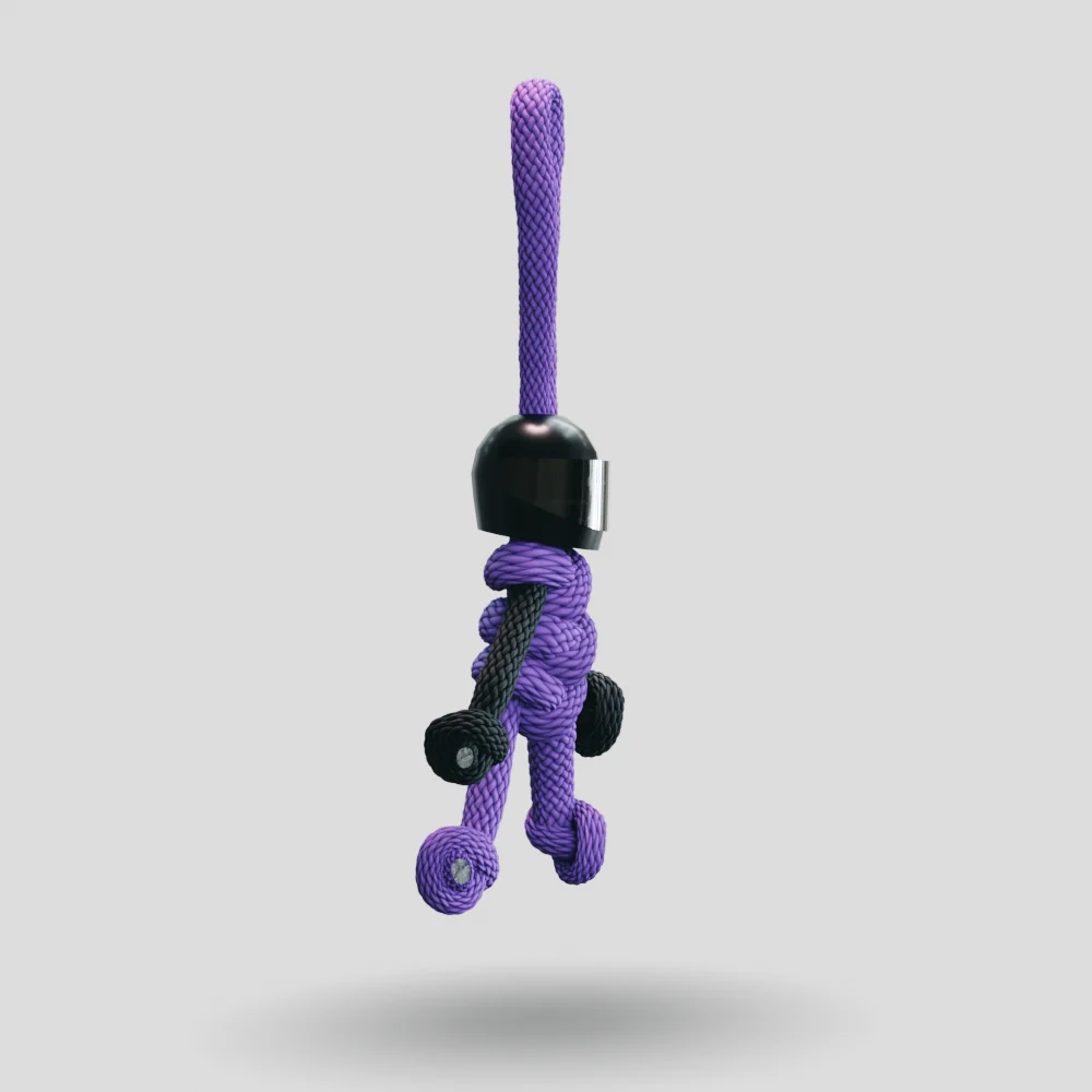 Black Purple Biker Keychain - Image 11