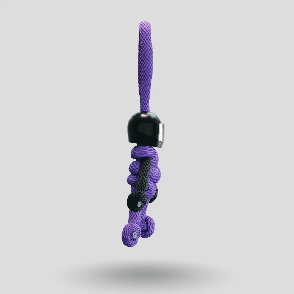 Black Purple Biker Keychain - Image 13