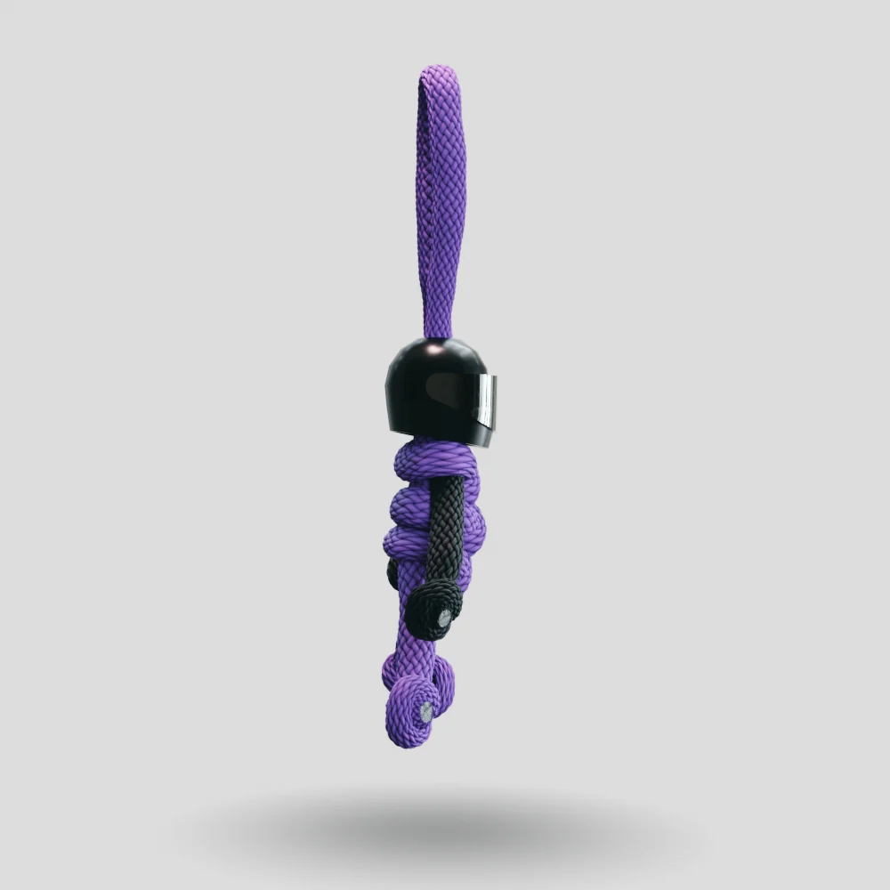 Black Purple Biker Keychain - Image 14