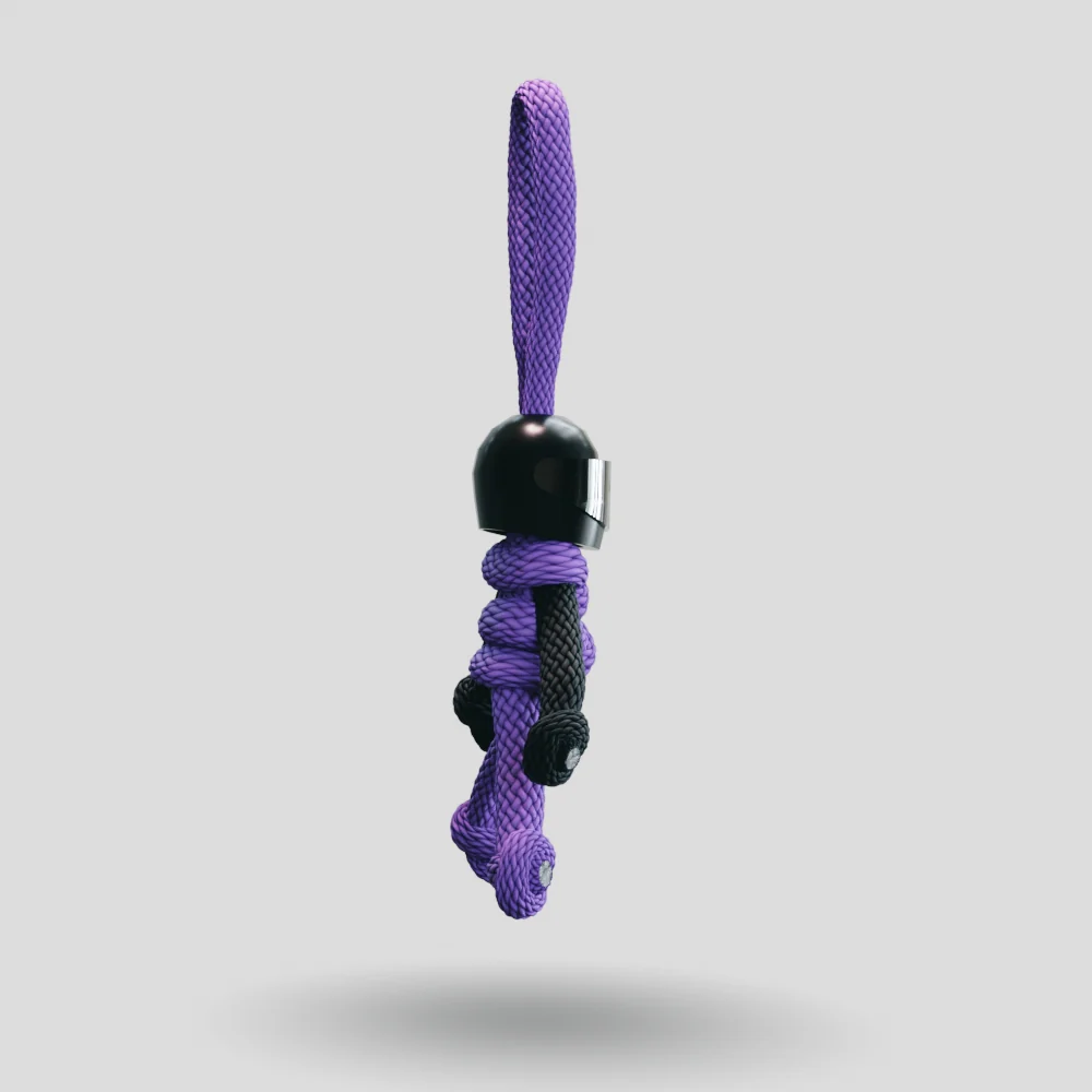 Black Purple Biker Keychain - Image 15