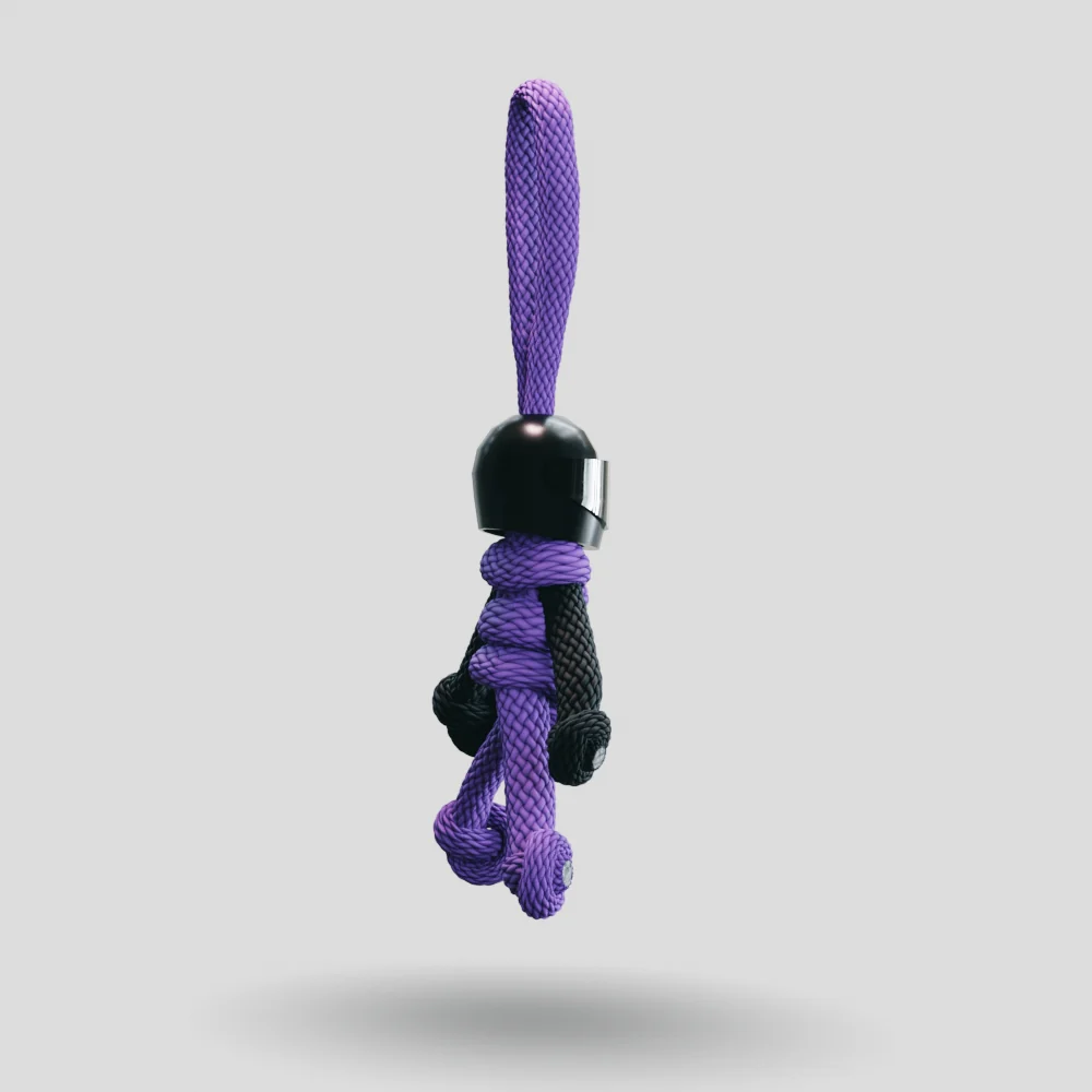 Black Purple Biker Keychain - Image 16