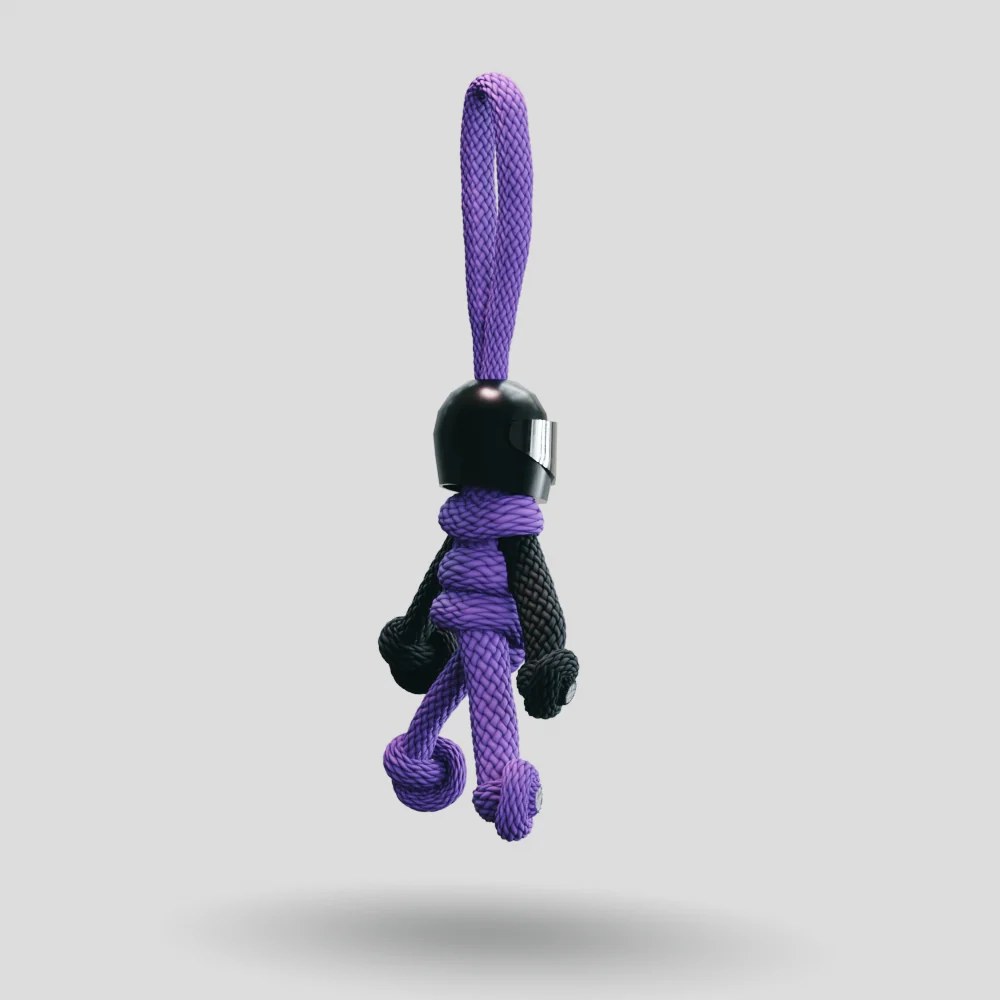 Black Purple Biker Keychain - Image 17