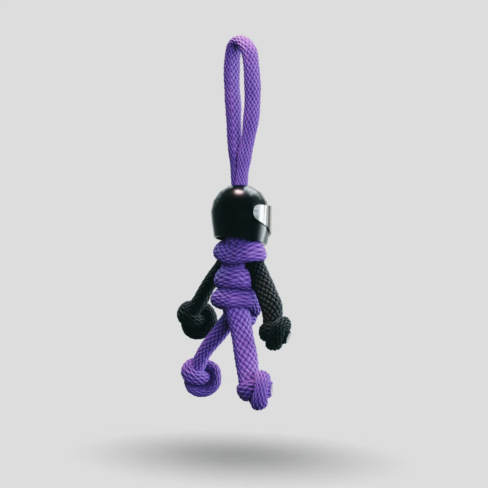 Black Purple Biker Keychain - Image 18