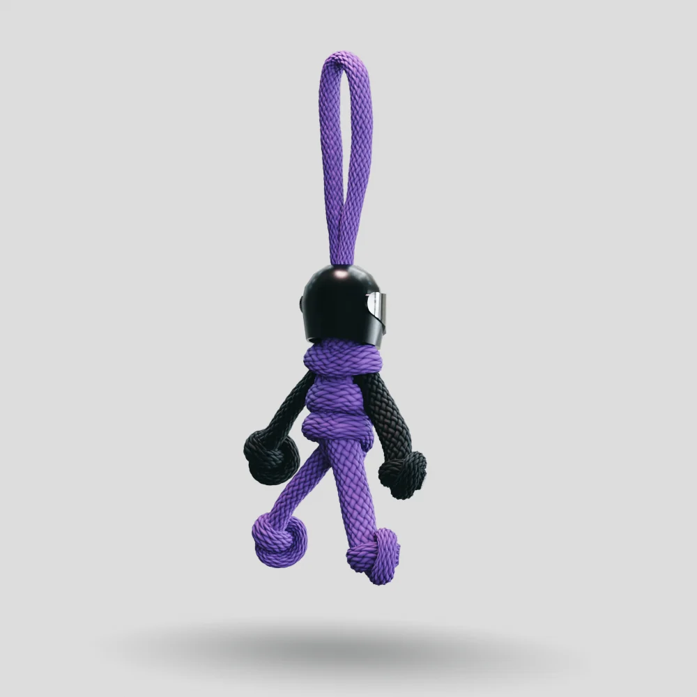 Black Purple Biker Keychain - Image 19