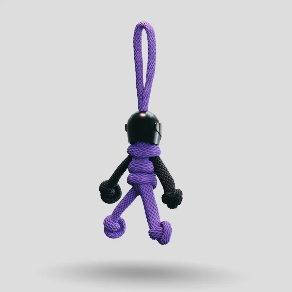 Black Purple Biker Keychain - Image 20