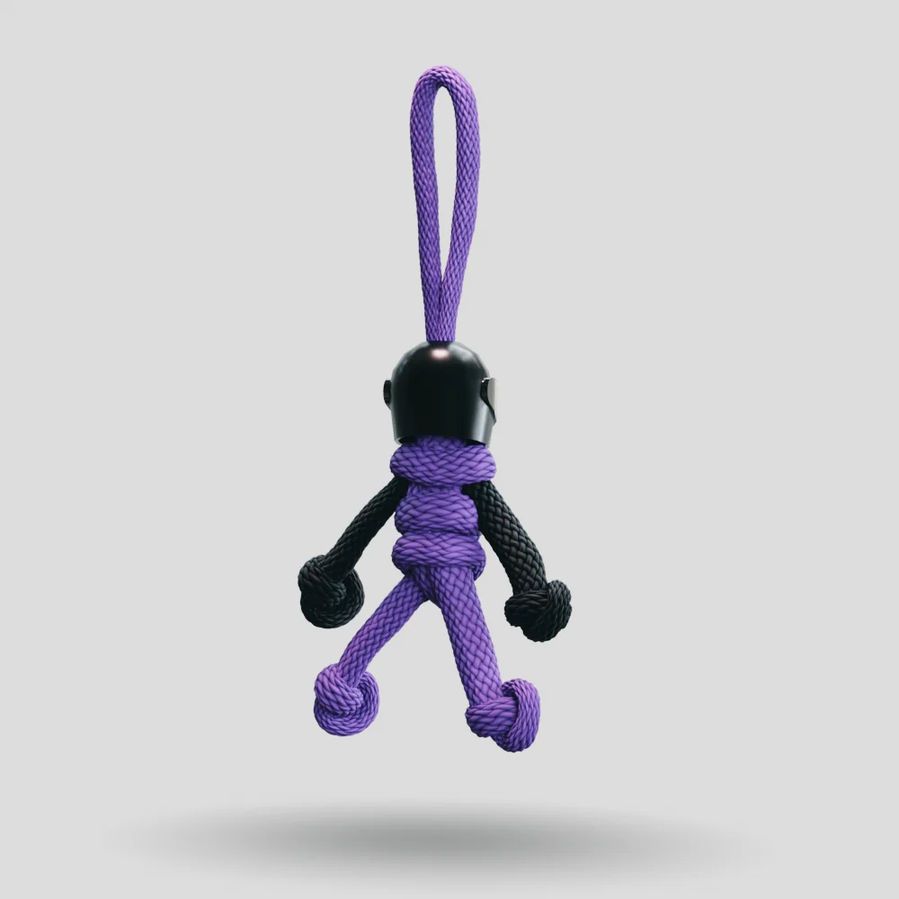 Black Purple Biker Keychain - Image 21