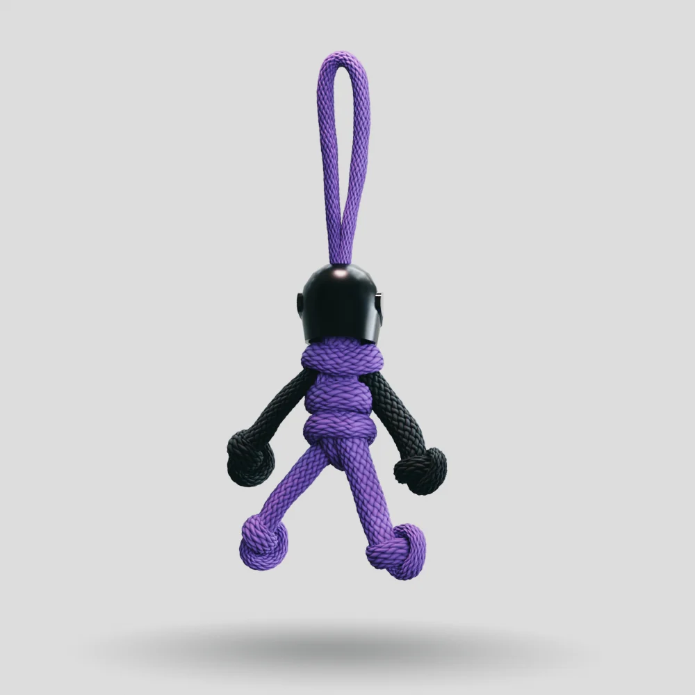 Black Purple Biker Keychain - Image 22