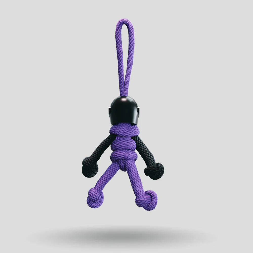 Black Purple Biker Keychain - Image 23