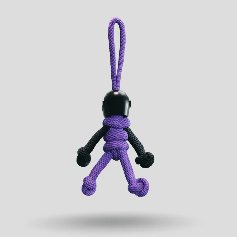 Black Purple Biker Keychain - Image 24