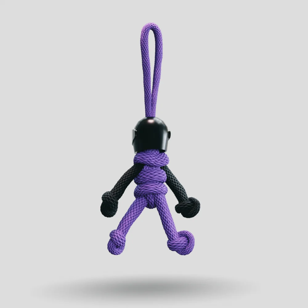 Black Purple Biker Keychain - Image 25