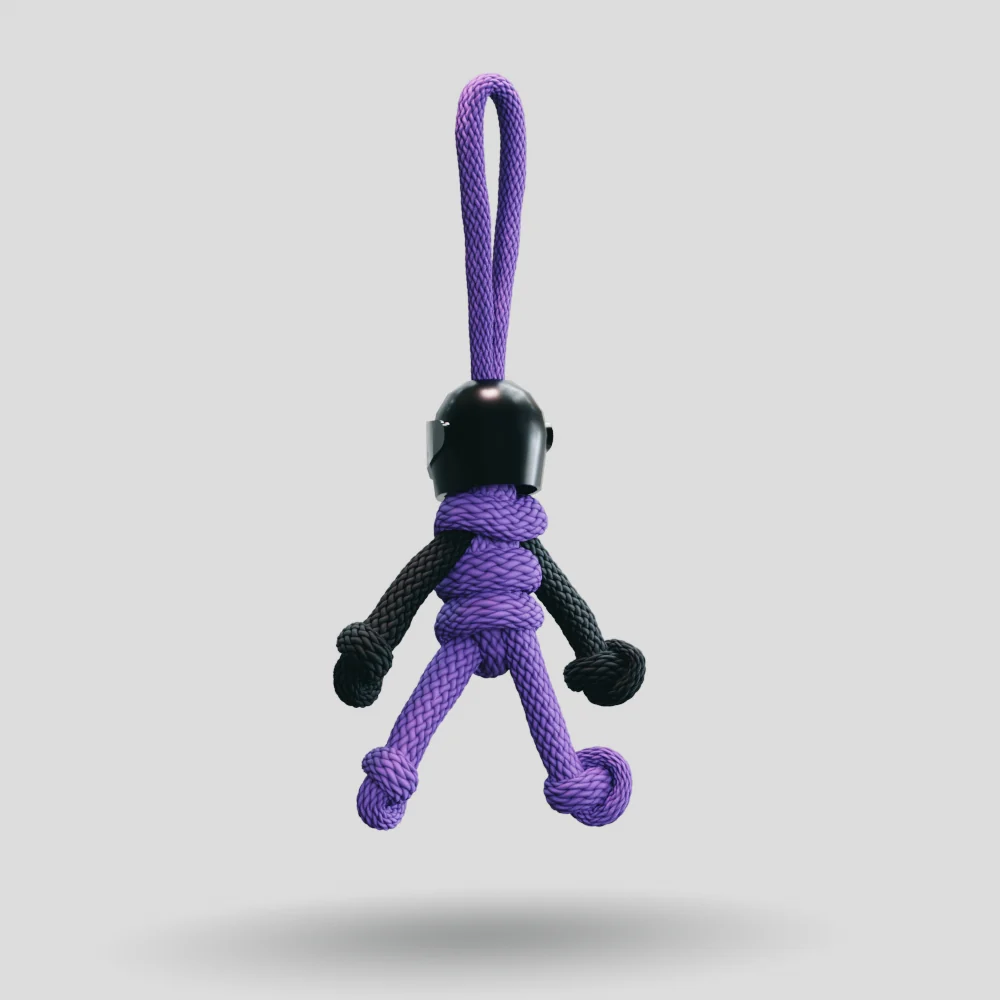 Black Purple Biker Keychain - Image 26
