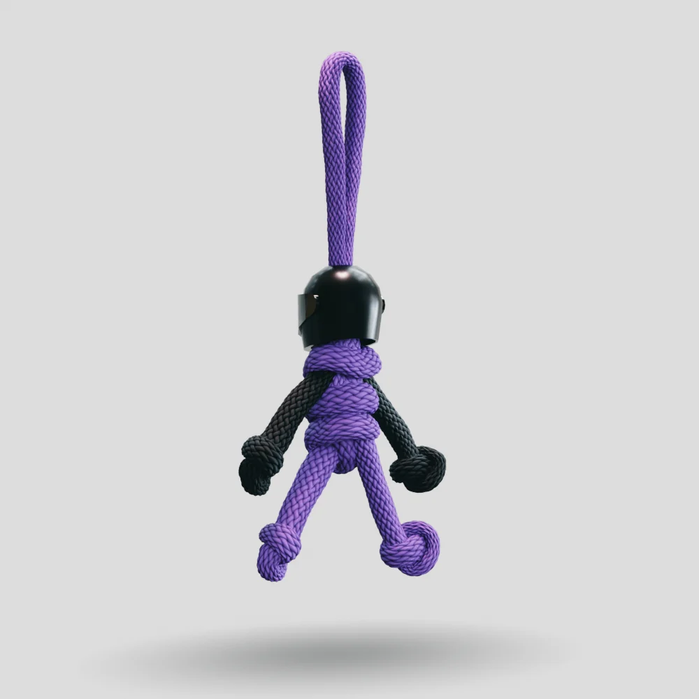 Black Purple Biker Keychain - Image 27