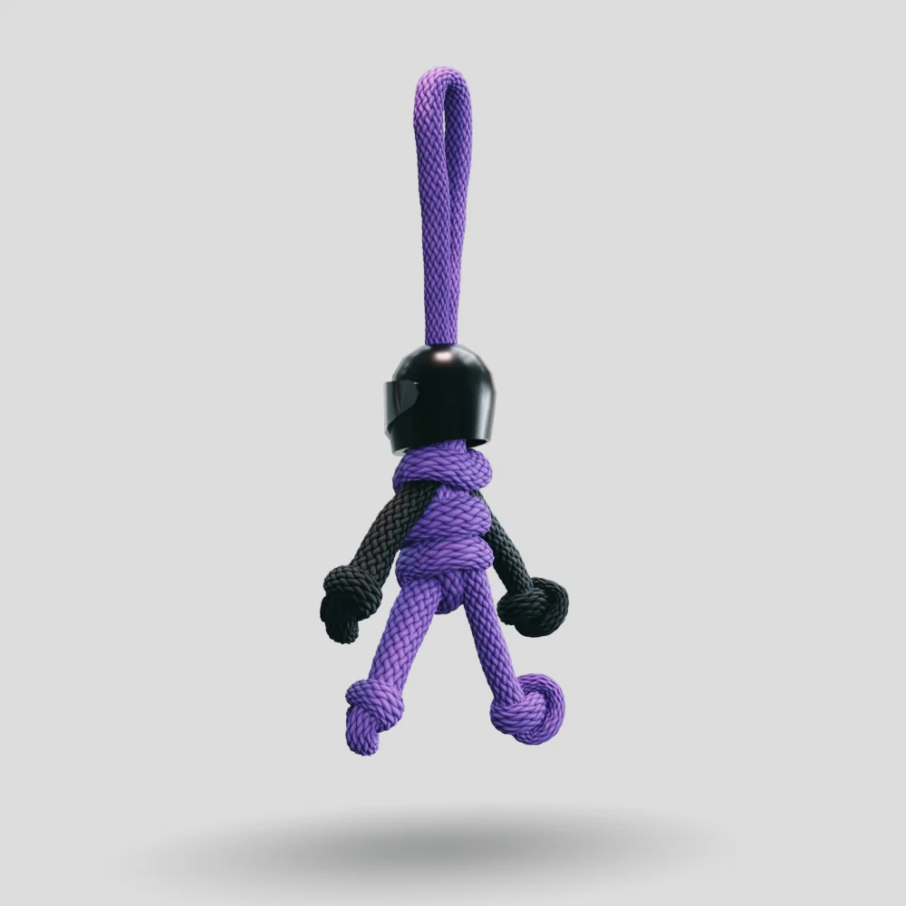 Black Purple Biker Keychain - Image 28