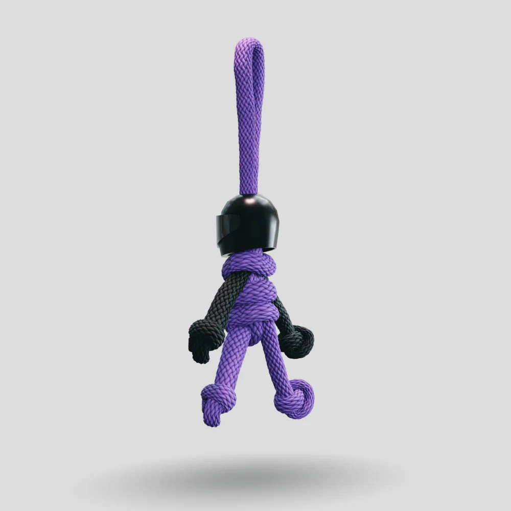 Black Purple Biker Keychain - Image 29
