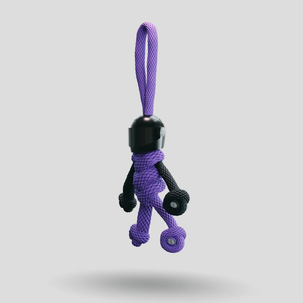 Black Purple Biker Keychain - Image 38