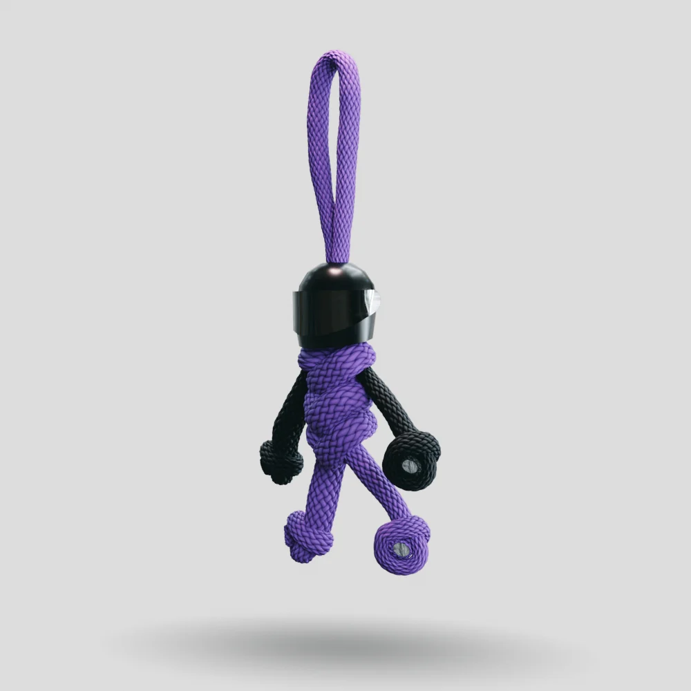 Black Purple Biker Keychain - Image 39