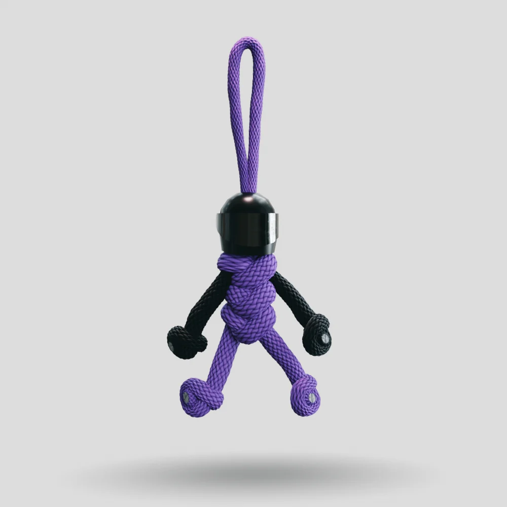 Black Purple Biker Keychain - Image 4
