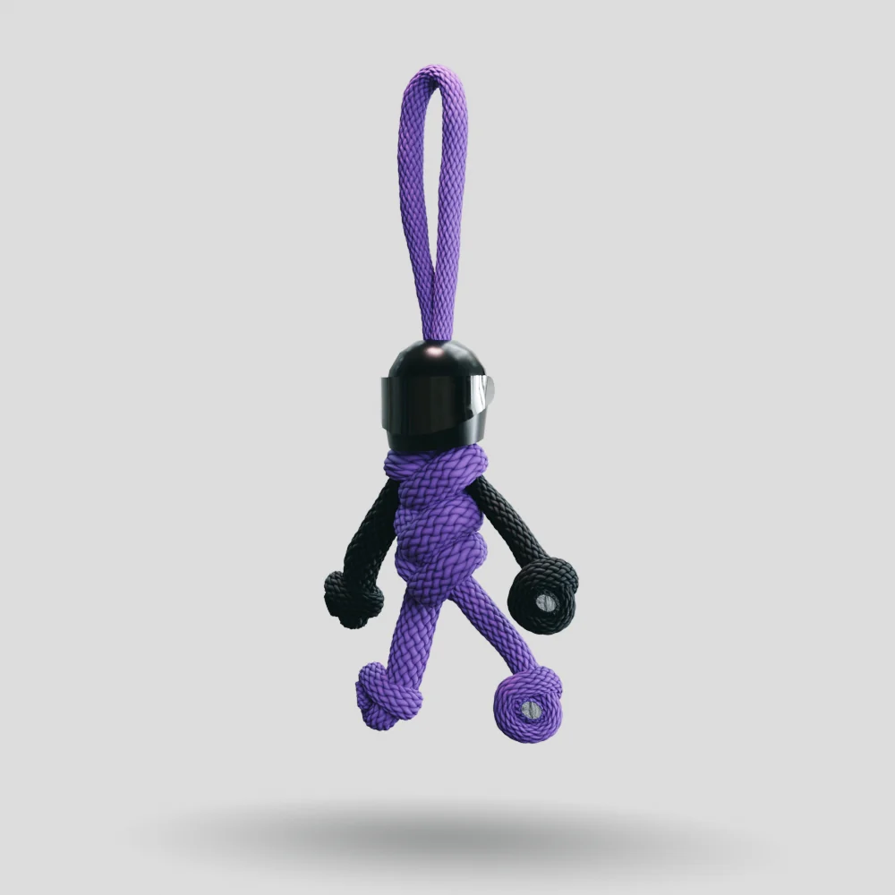 Black Purple Biker Keychain - Image 40