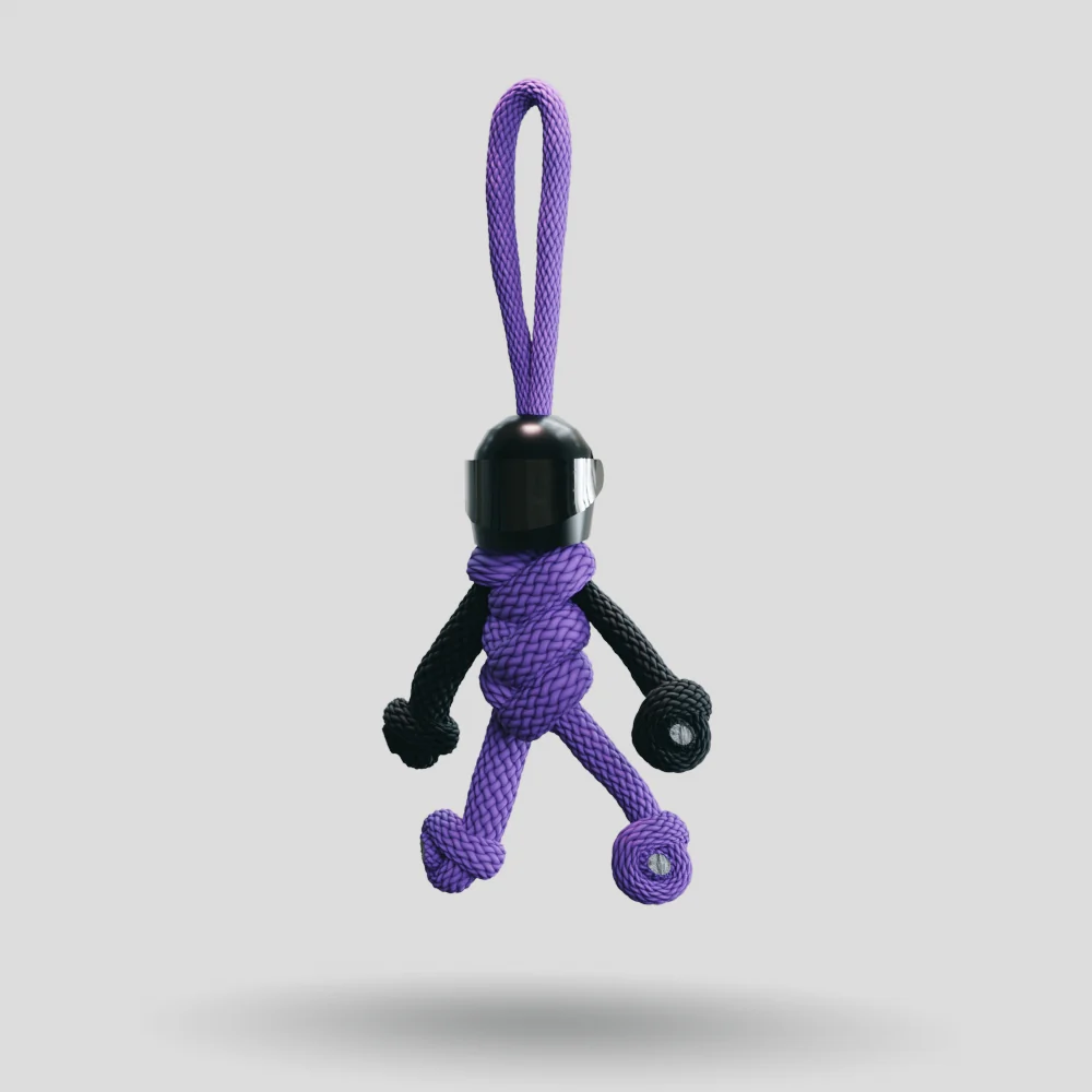 Black Purple Biker Keychain - Image 41