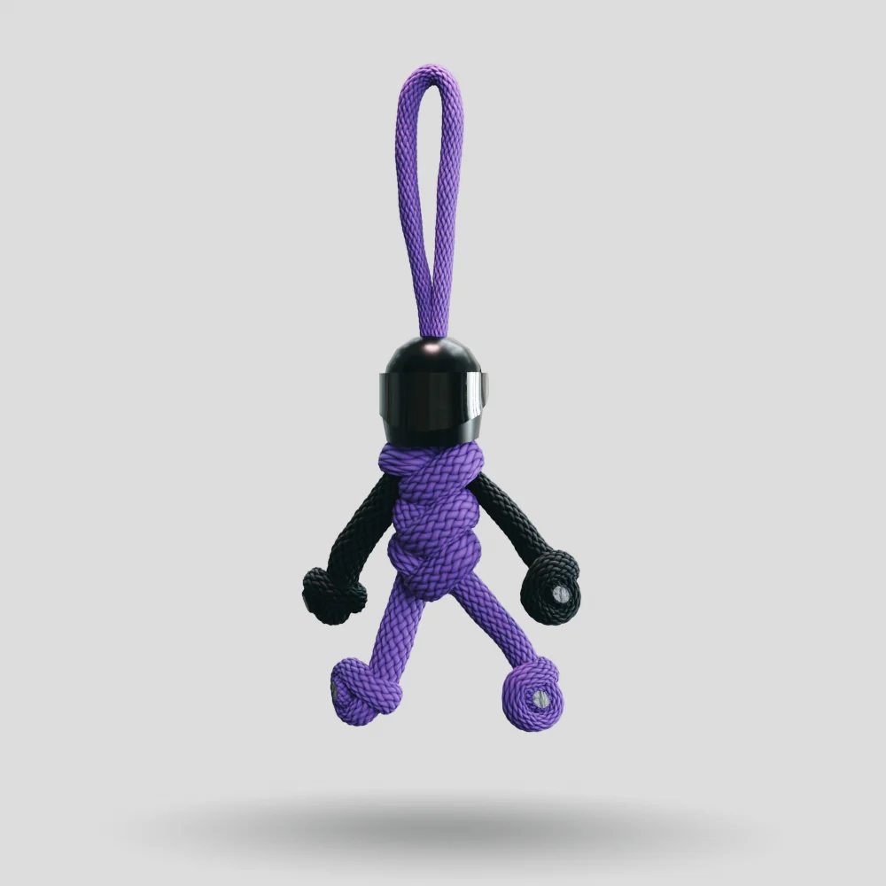 Black Purple Biker Keychain - Image 42