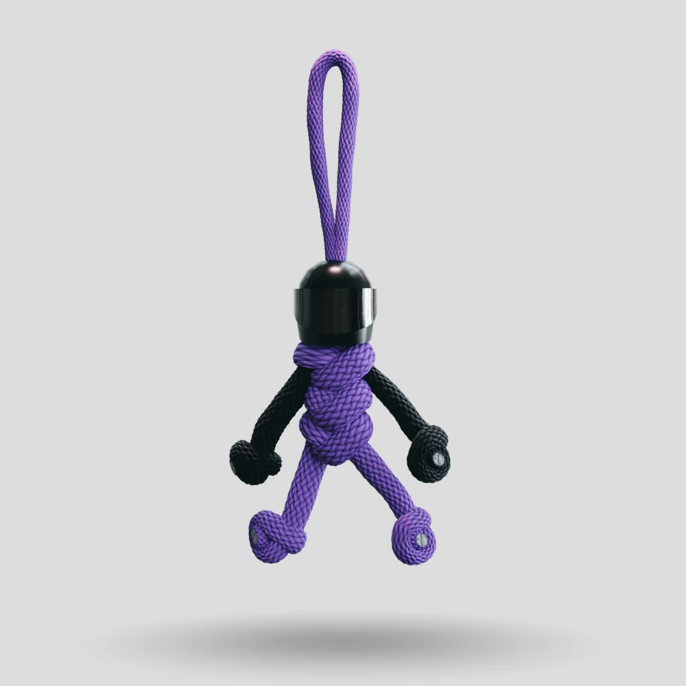 Black Purple Biker Keychain - Image 43