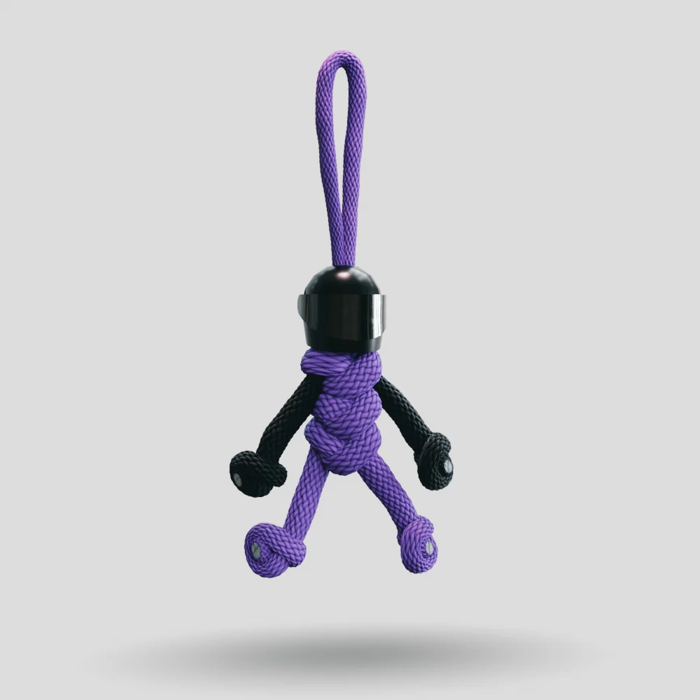 Black Purple Biker Keychain - Image 5