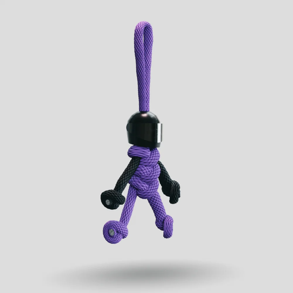 Black Purple Biker Keychain - Image 8