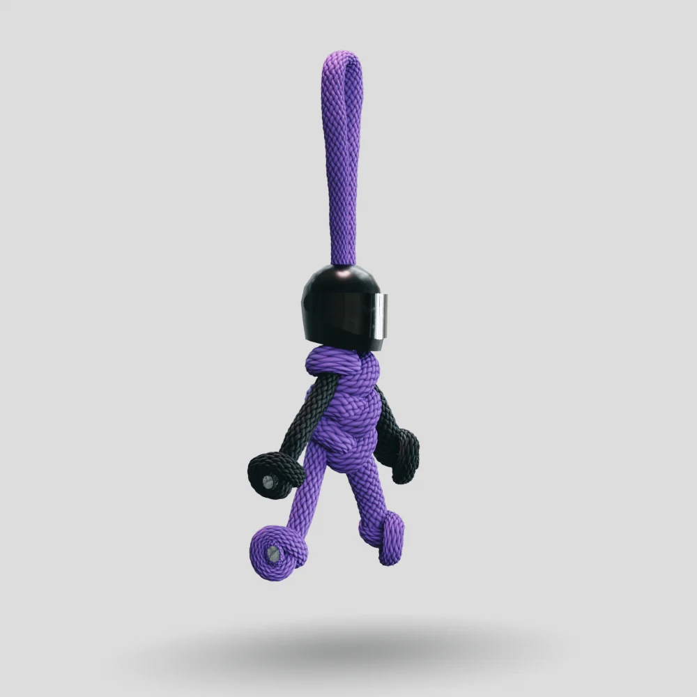 Black Purple Biker Keychain - Image 9