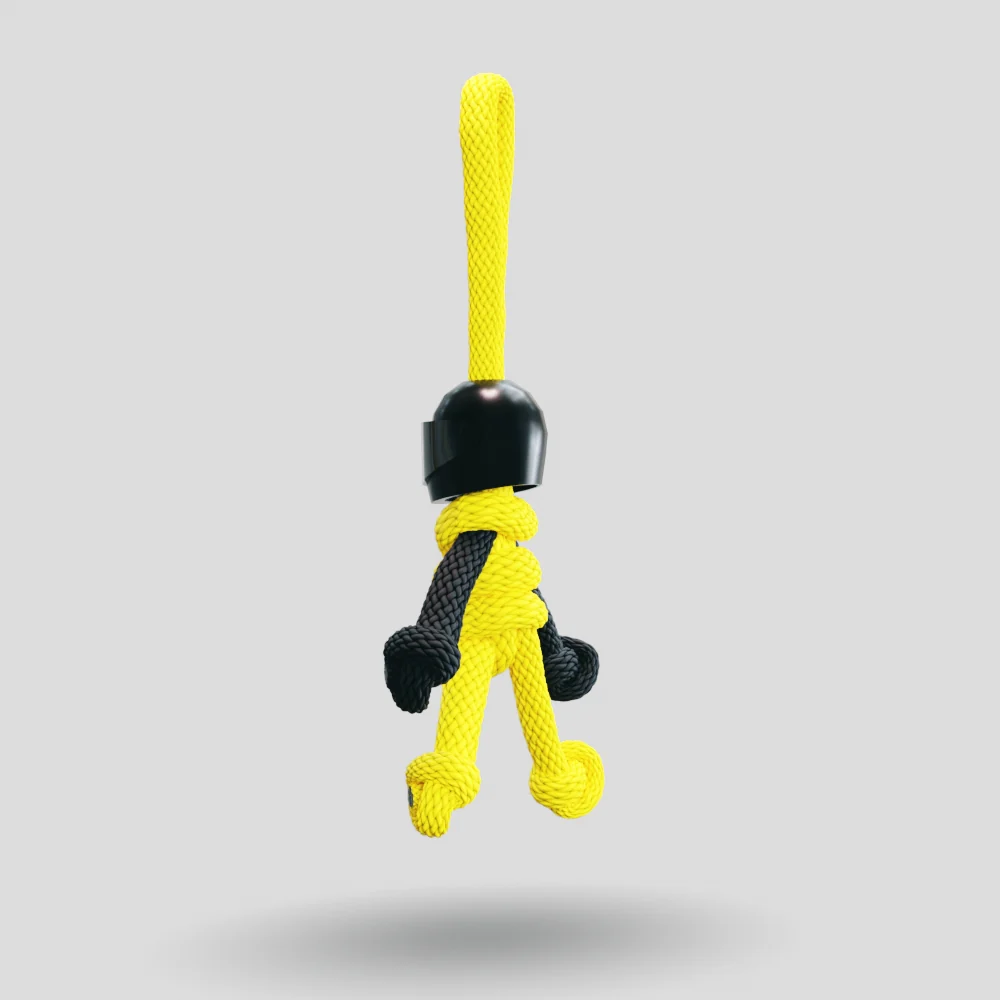 Black Yellow Biker Buddy Paracord Keychain - Image 30