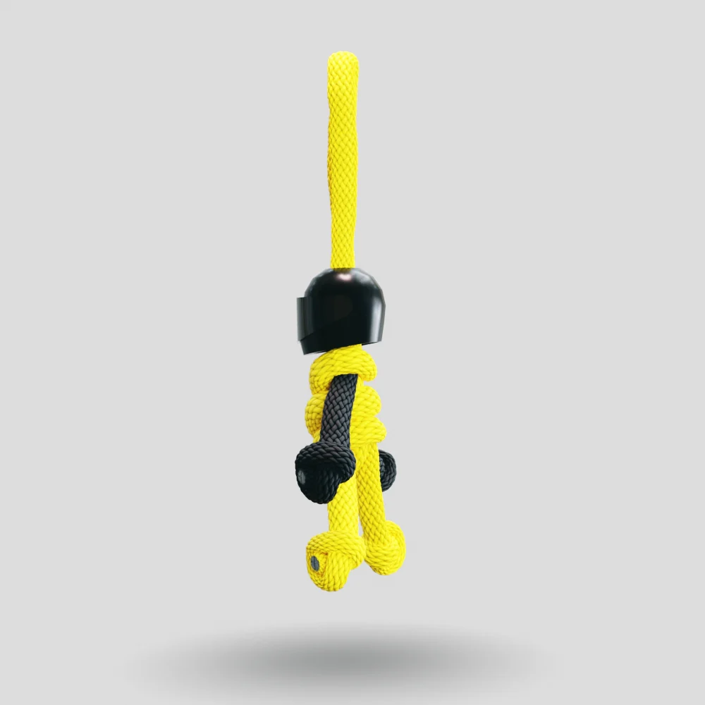 Black Yellow Biker Buddy Paracord Keychain - Image 32