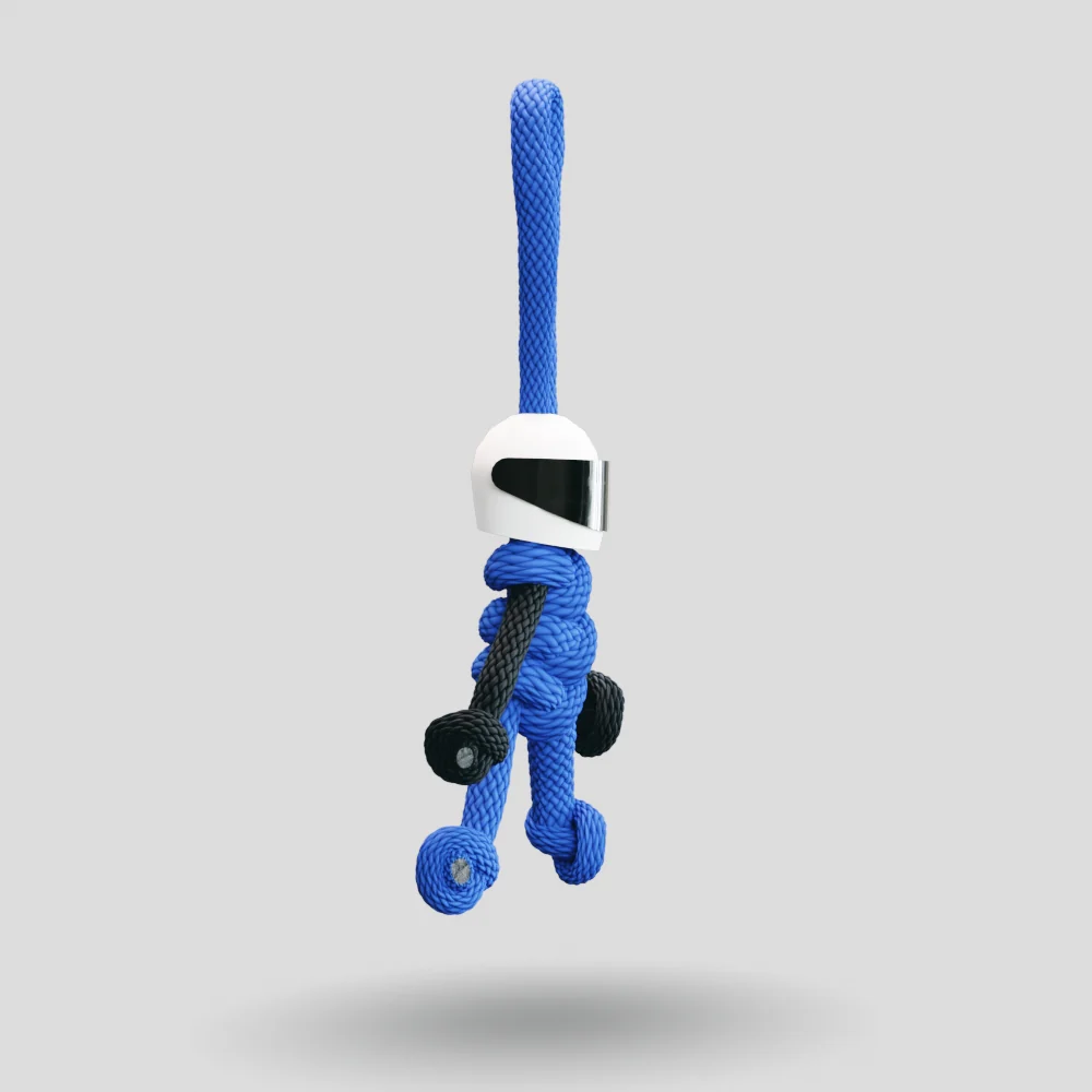 Blue Biker Buddy Paracord Keychain - Image 10