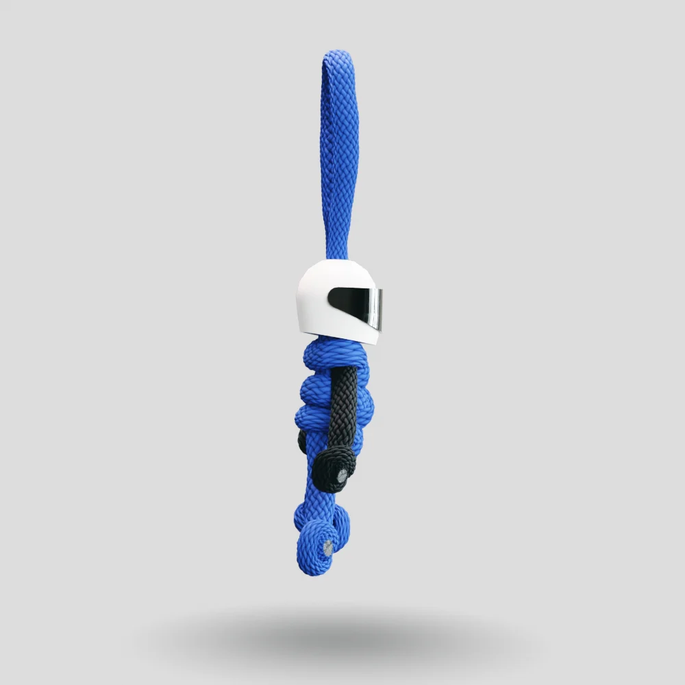 Blue Biker Buddy Paracord Keychain - Image 13