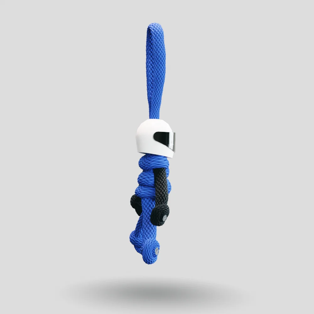 Blue Biker Buddy Paracord Keychain - Image 14