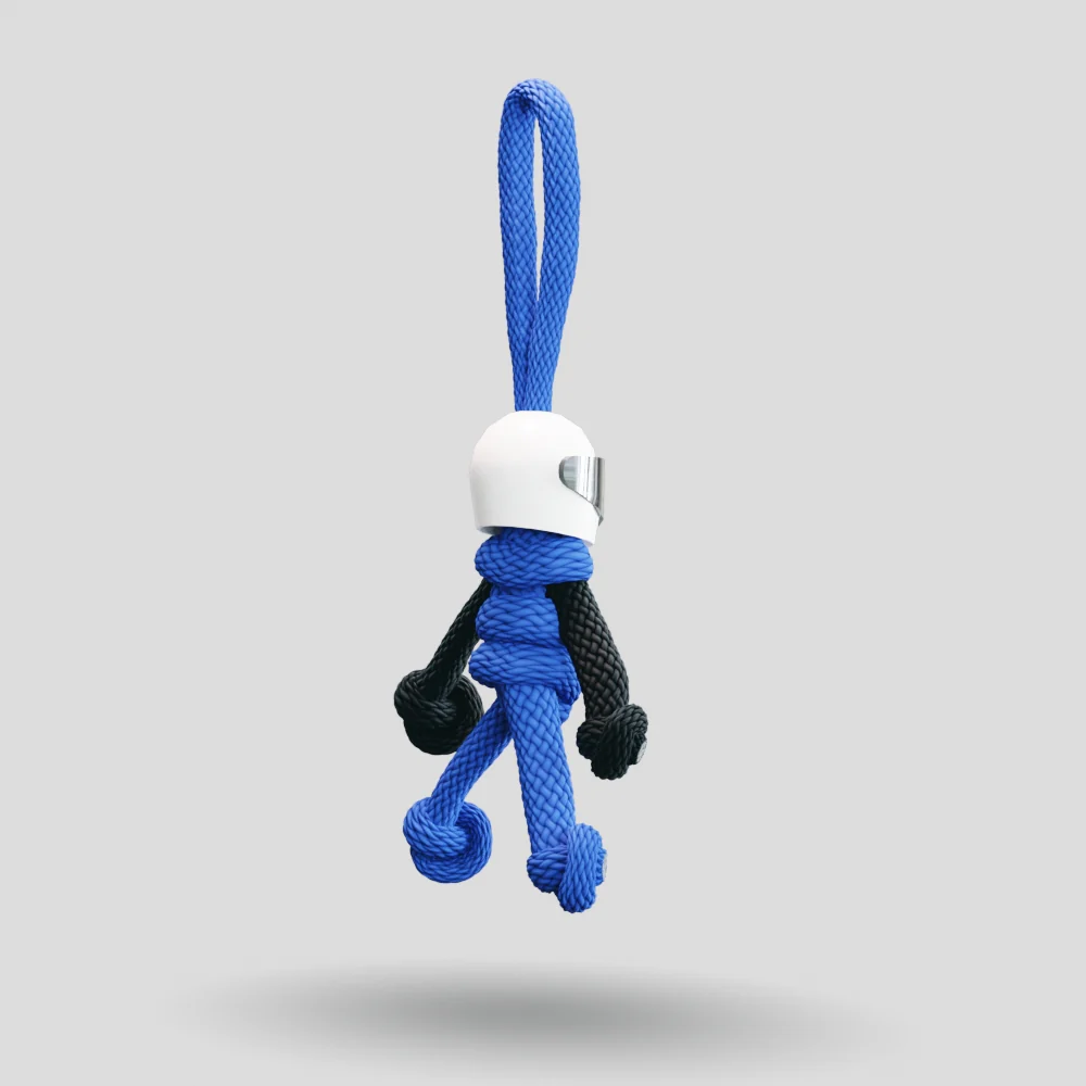 Blue Biker Buddy Paracord Keychain - Image 17