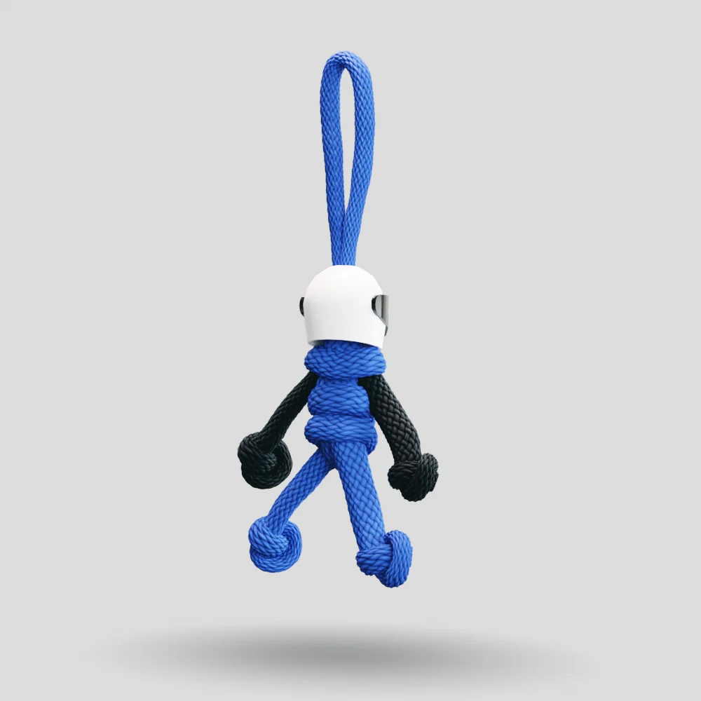 Blue Biker Buddy Paracord Keychain - Image 19