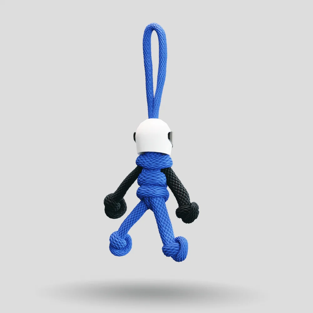 Blue Biker Buddy Paracord Keychain - Image 20