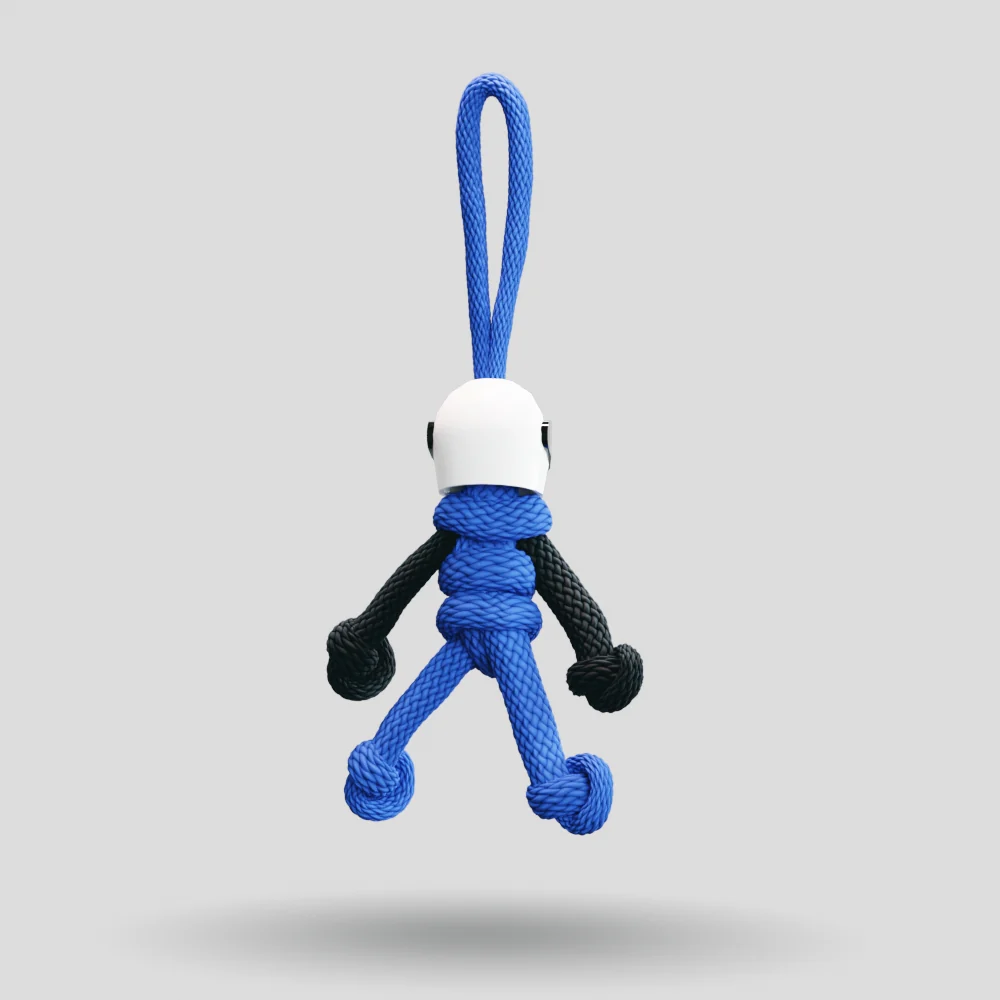 Blue Biker Buddy Paracord Keychain - Image 21