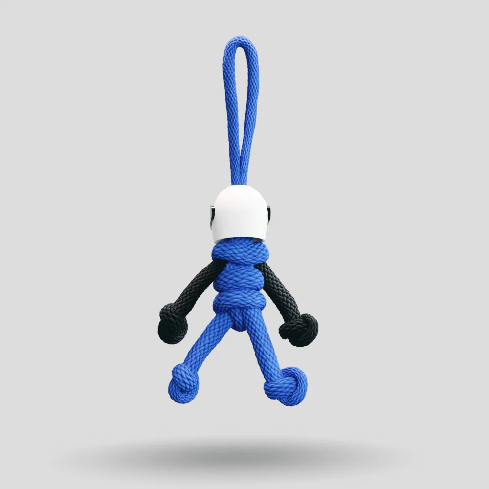Blue Biker Buddy Paracord Keychain - Image 23