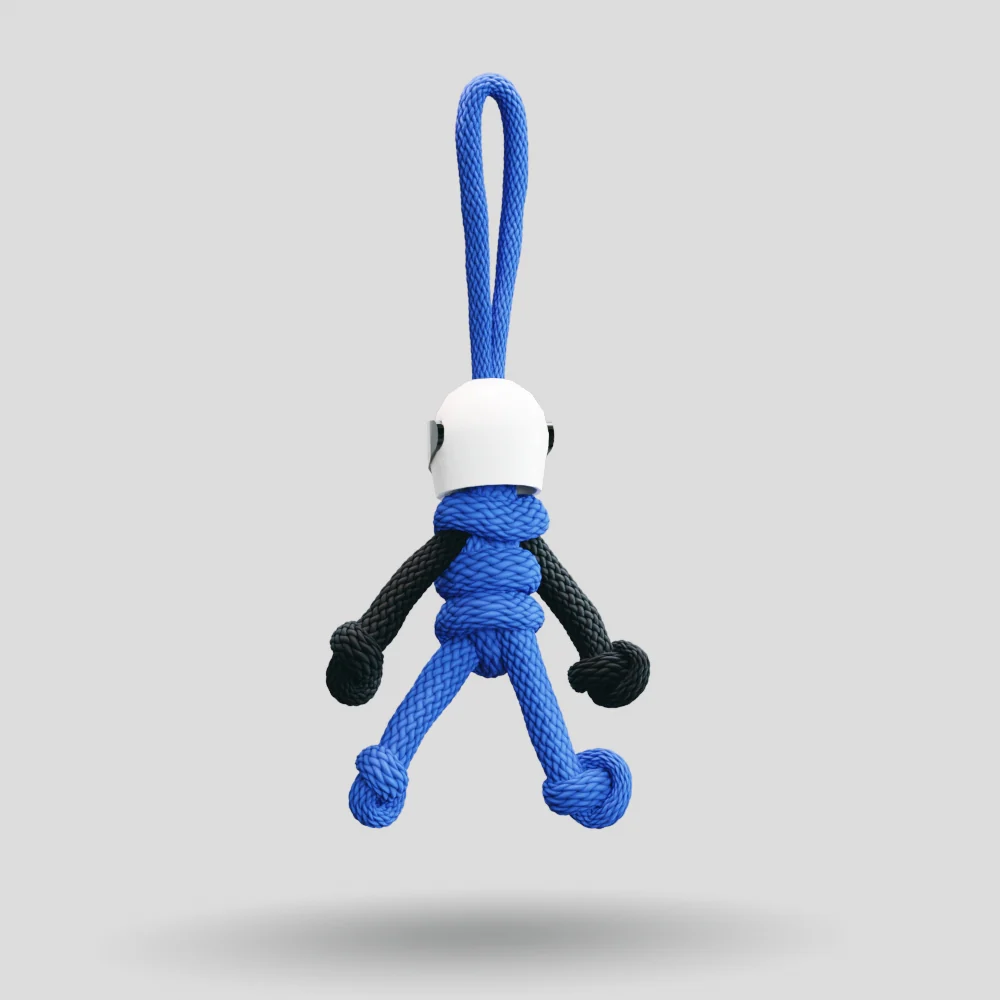 Blue Biker Buddy Paracord Keychain - Image 24