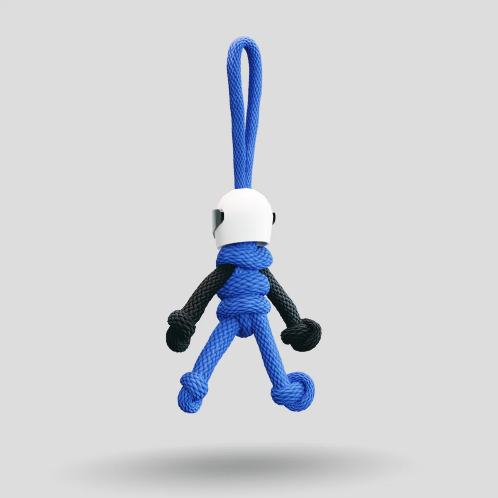 Blue Biker Buddy Paracord Keychain - Image 25
