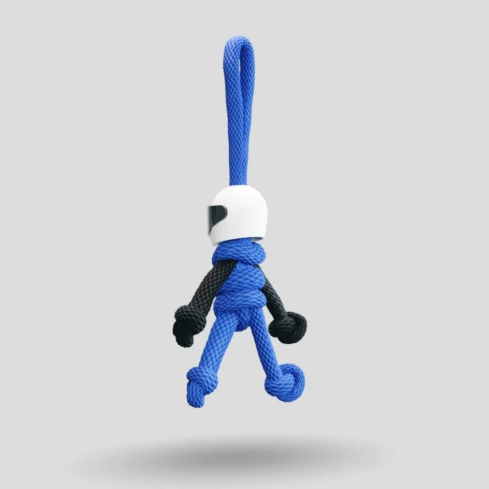 Blue Biker Buddy Paracord Keychain - Image 27