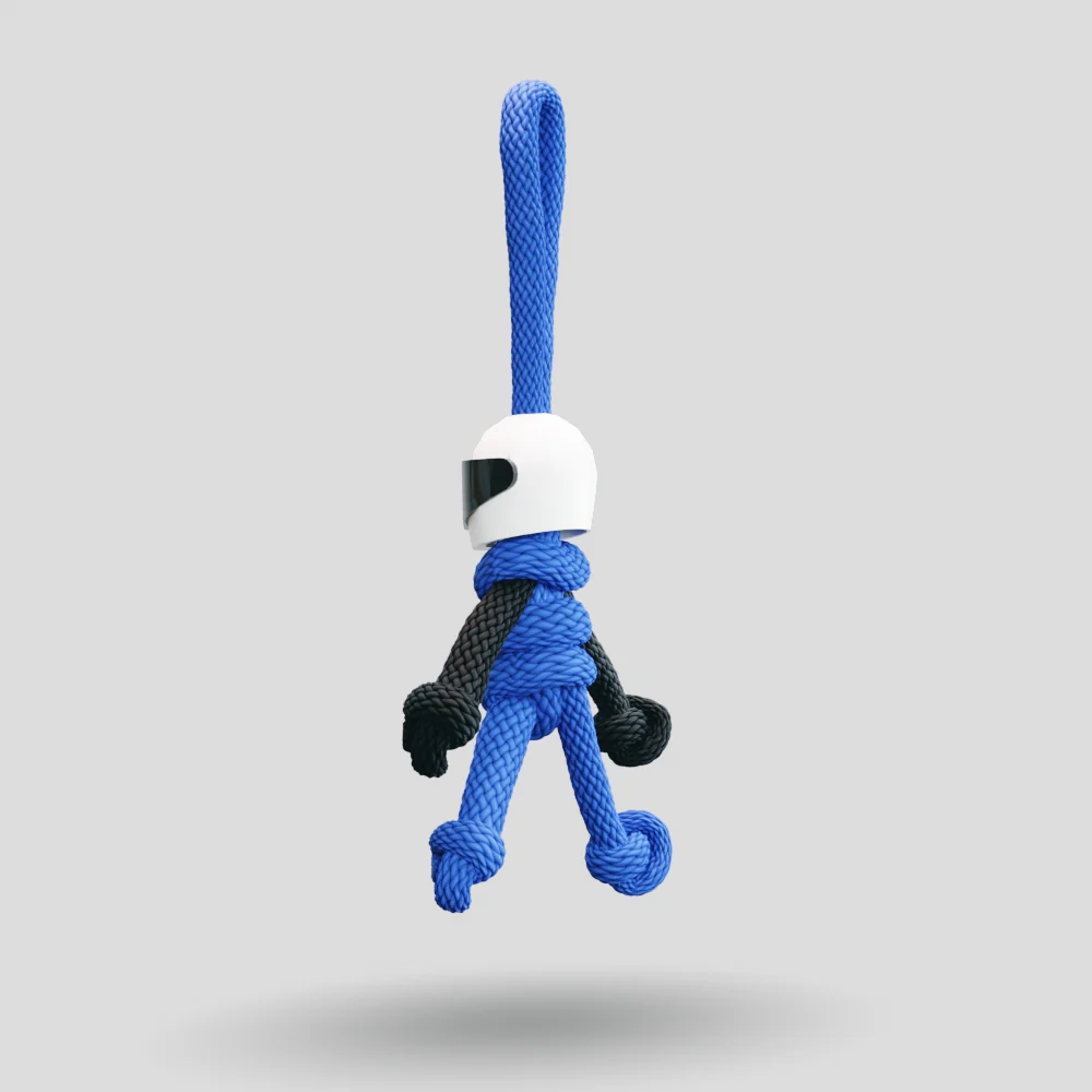 Blue Biker Buddy Paracord Keychain - Image 28
