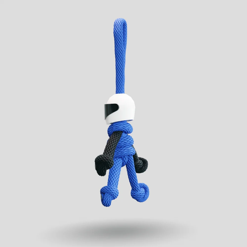 Blue Biker Buddy Paracord Keychain - Image 29